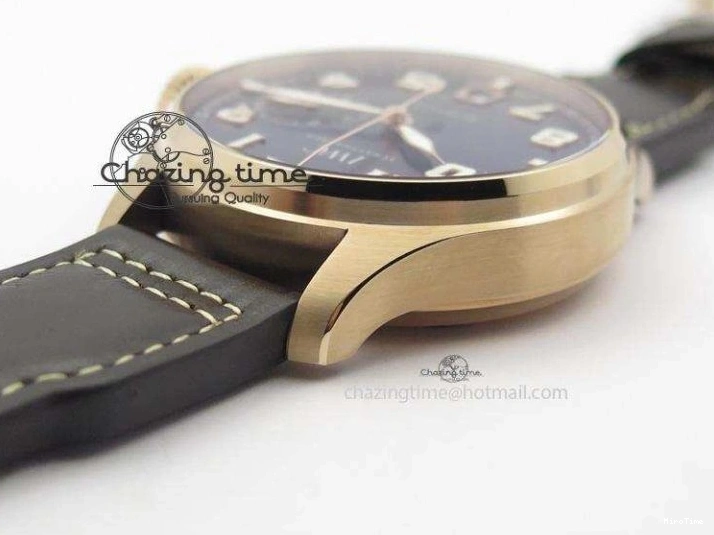 MIROTIME 0108 Big Pilot IW500909 RG ZF 1:1 Best Edition Le Petit Prince On Brown Leather Strap A Breathable 7293